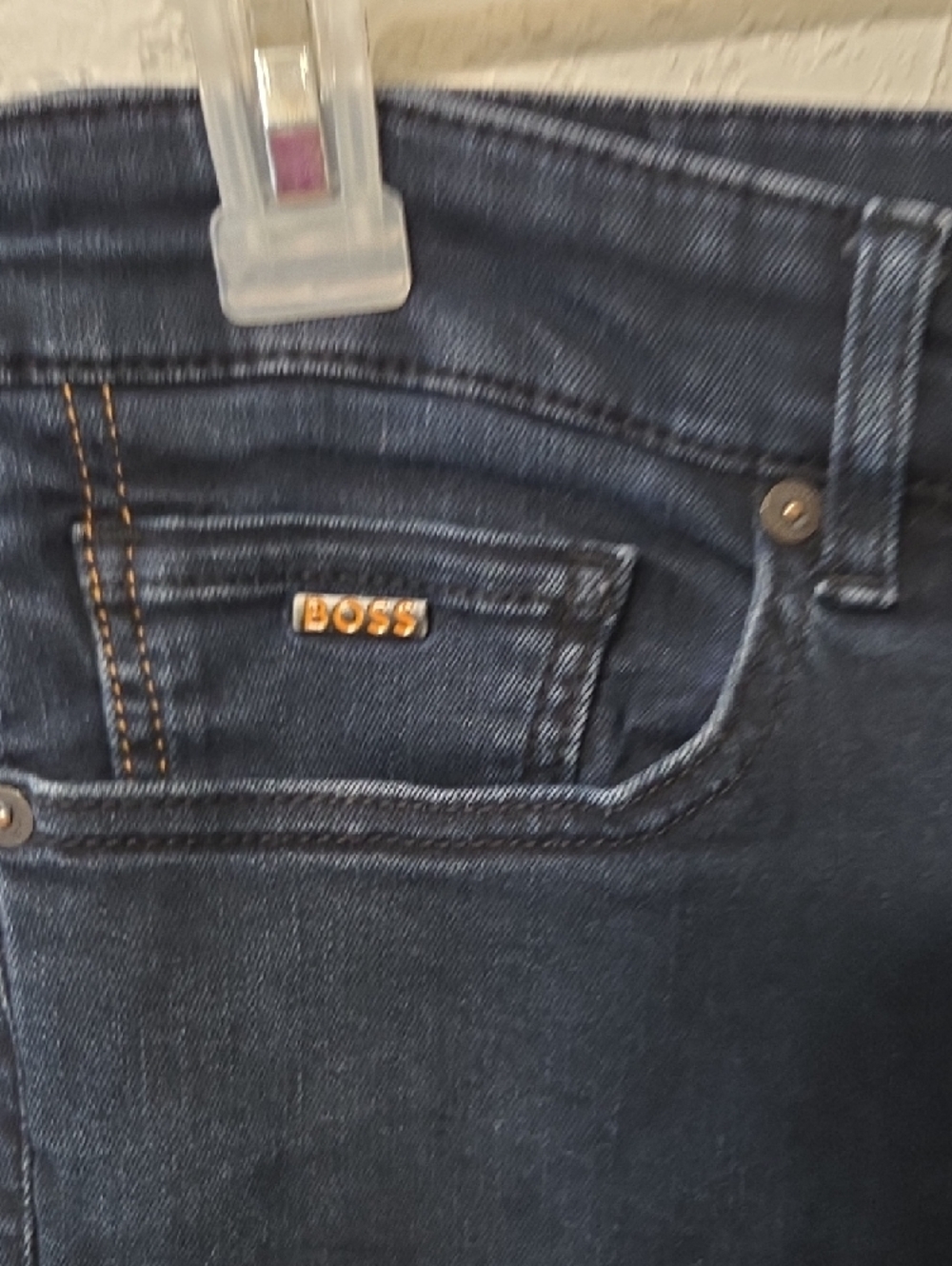 BOSS Hugo Boss Slim Straight Jeans Dark Blue Size 33x30" [1456] - Picture 2 of 9